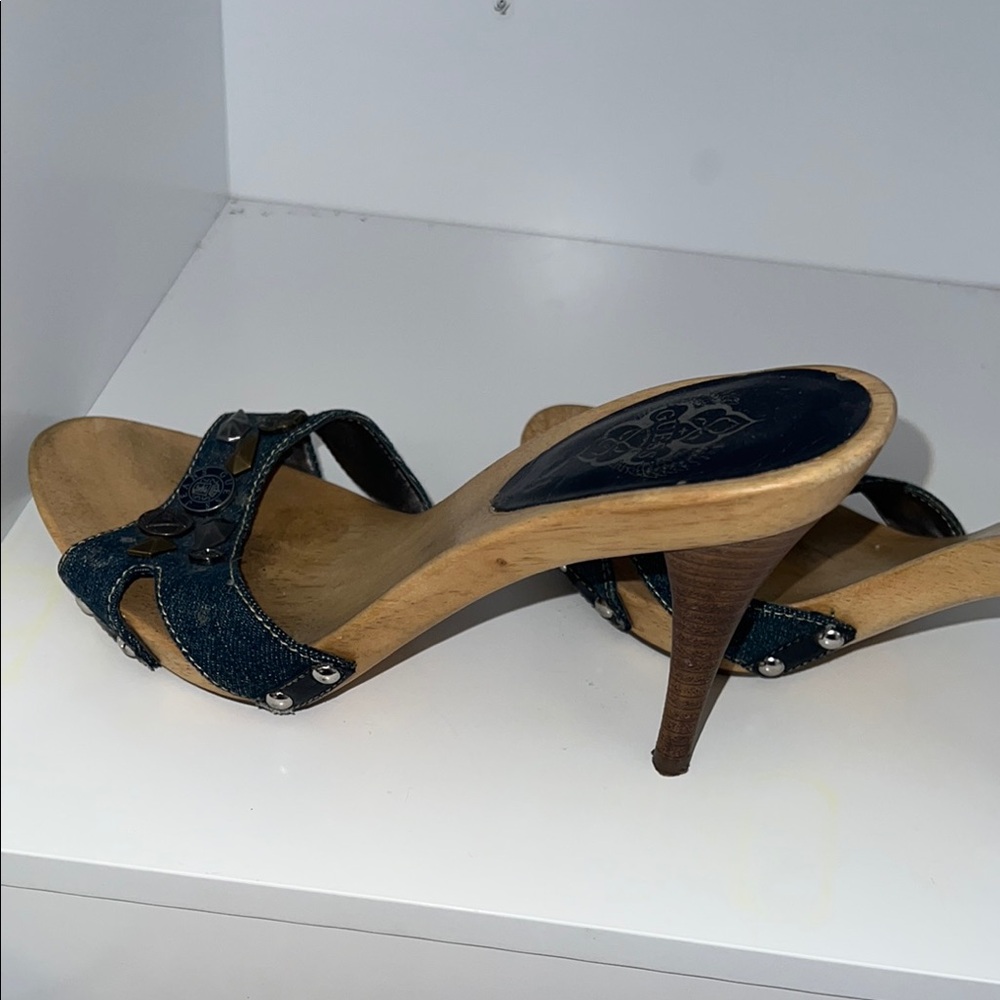 BCBG Denim Stiletto Heels